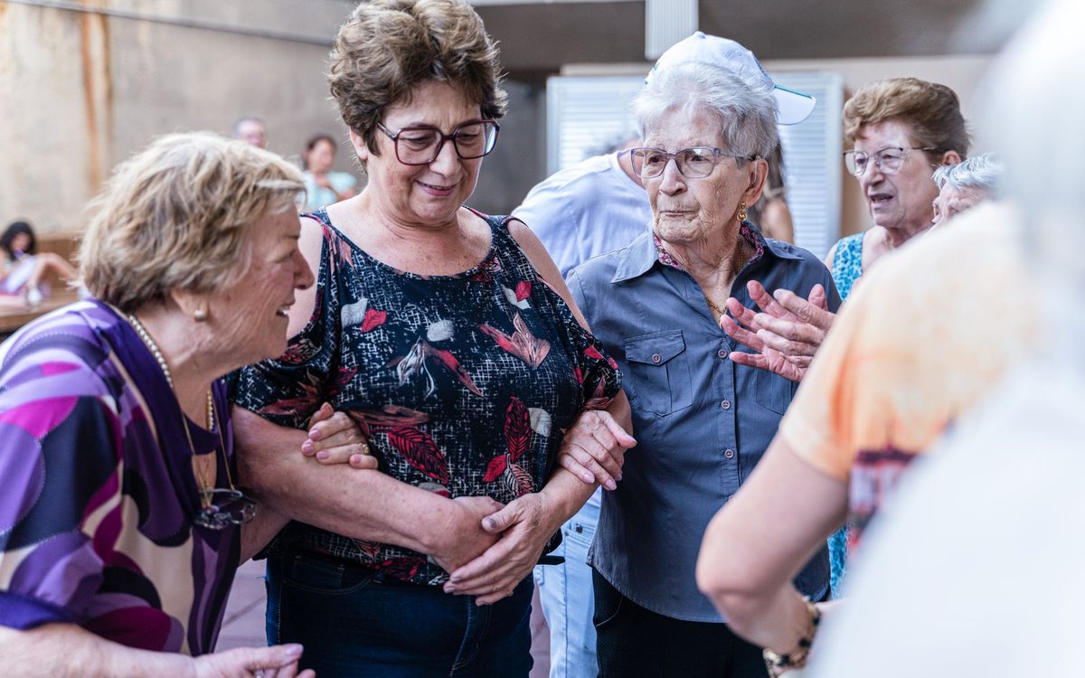A group of residents enjoying time together