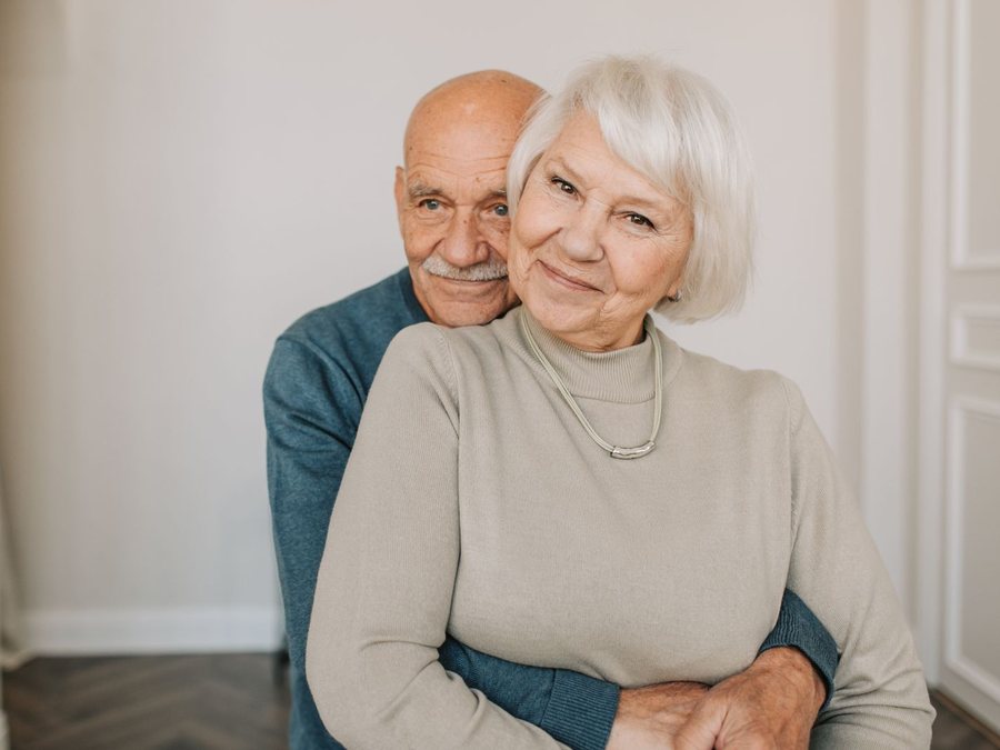 An elderly couple together