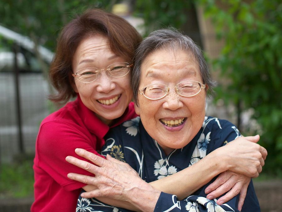 Family visiting a resident