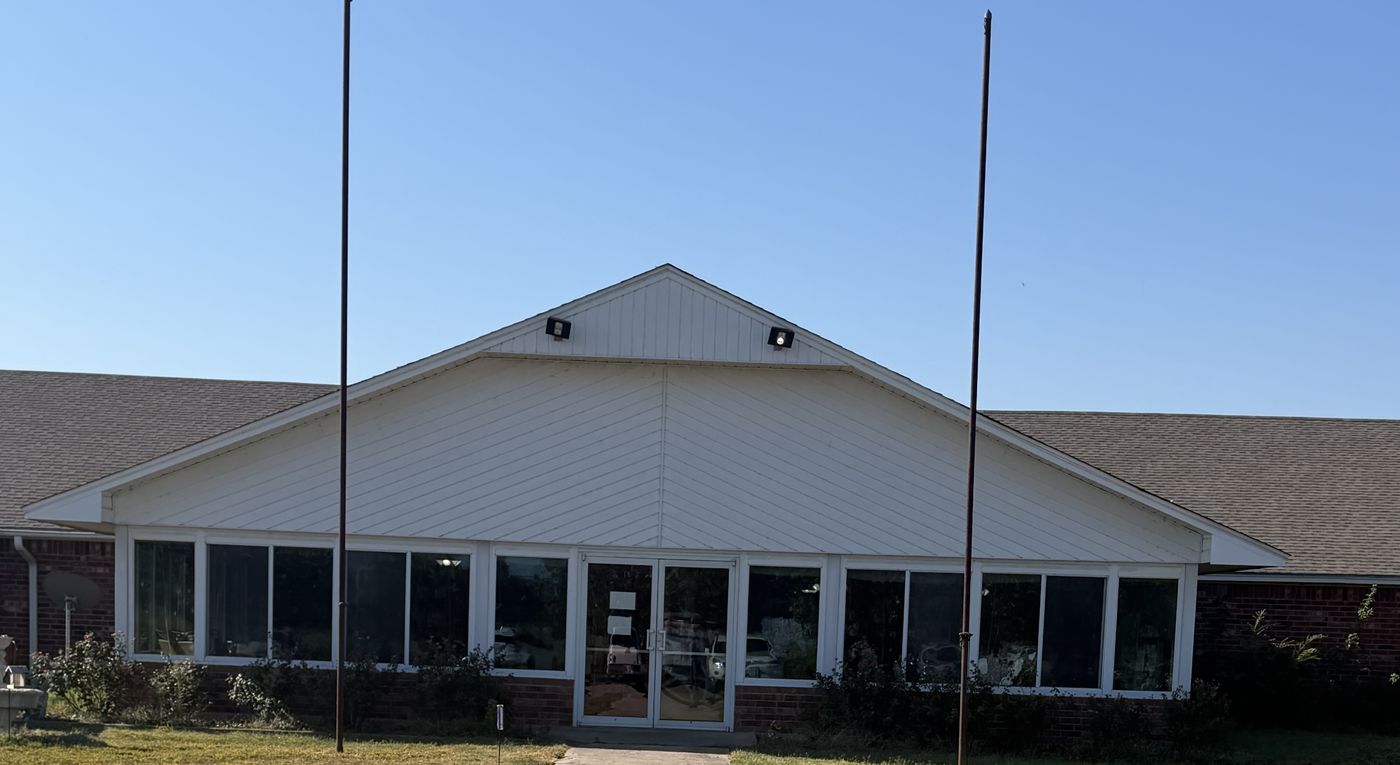 The front entrance of Heritage Village in Holdenville